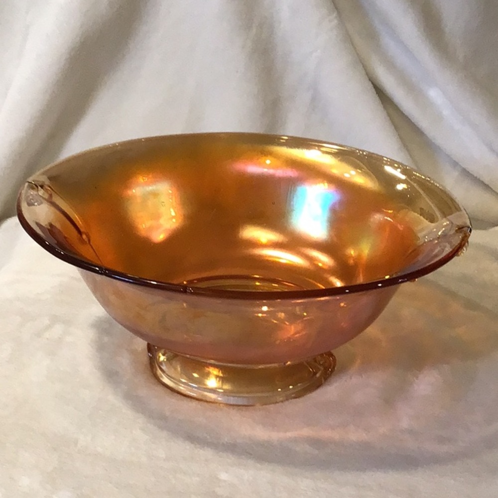 Antique Imperial Glass Double Scroll Marigold colored glass.bowl
